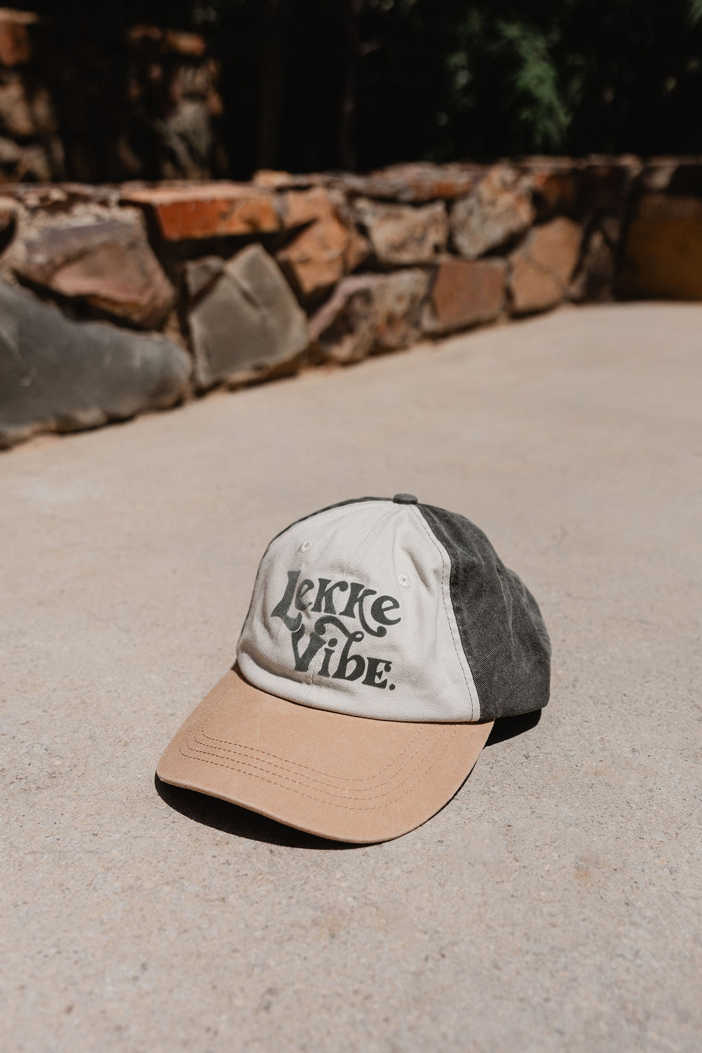 Lekke Vibe Vintage Cap - Mustard & Green - Image 4