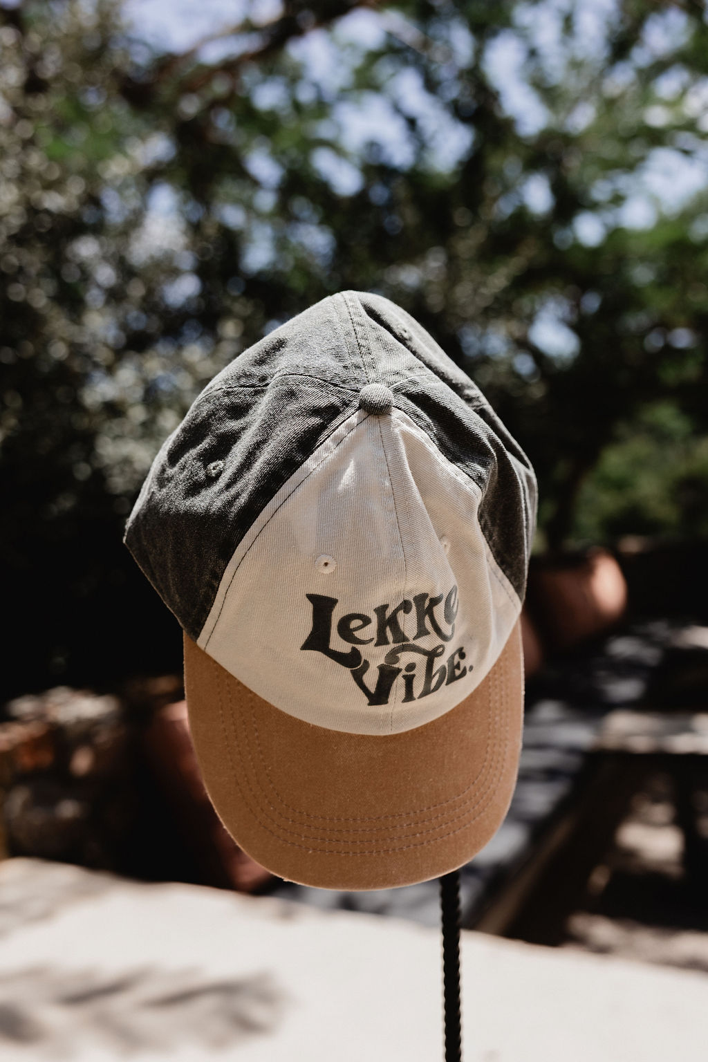 Lekke Vibe Vintage Cap - Mustard & Green - Image 2