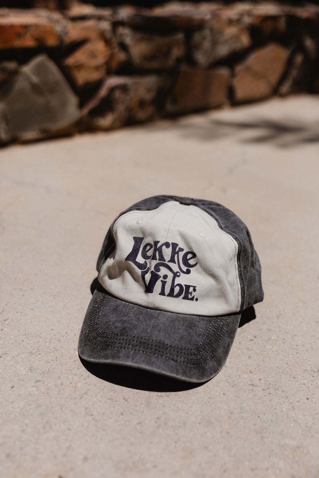 Lekke Vibe Vintage Cap - Grey & Grey - Image 4