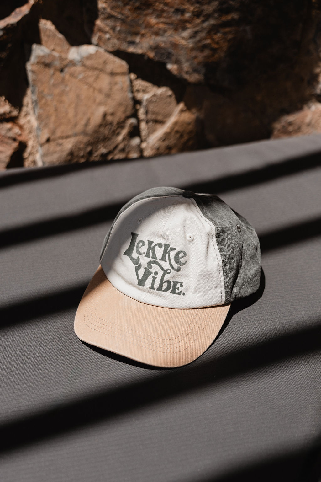 Lekke Vibe Vintage Cap - Mustard & Green - Image 5