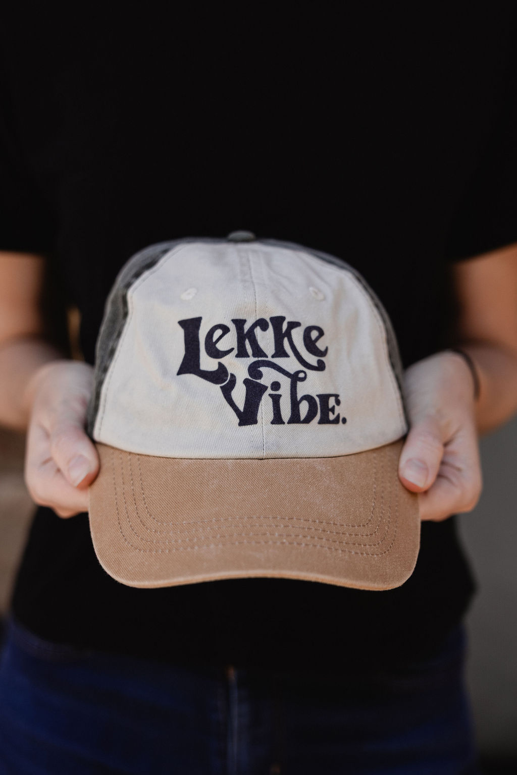 Lekke Vibe Vintage Cap - Mustard & Green