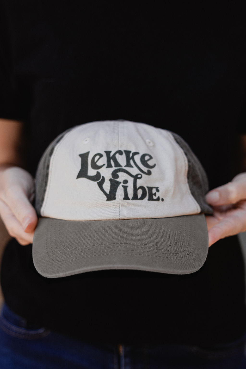 Lekke Vibe Vintage Cap - Grey & Grey